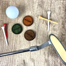 Load image into Gallery viewer, CUSTOM ITALIAN LEATHER GOLF BALL MARKER