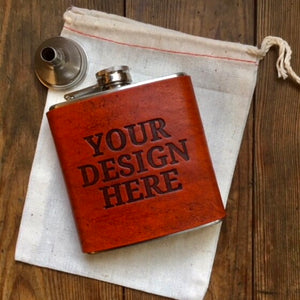 CUSTOM LEATHER WRAPPED FLASK