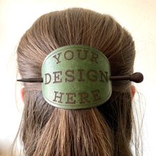 Load image into Gallery viewer, CUSTOM LEATHER HAIR BROOCH