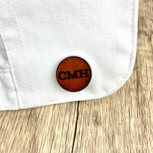 Load image into Gallery viewer, CUSTOM LEATHER CUFFLINKS